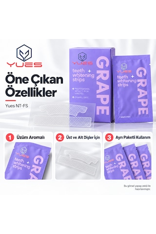 Yues Nt-fs Üzüm Aromalı Diş Beyazlatma Şeridi 7 Çift 14 Adet
