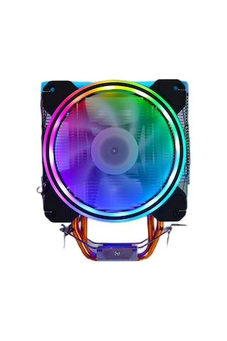 Zoko Ice-5 Auto Rainbow Fanlı RGB Led Board Kule İşlemci Fan 2 x 12 CM