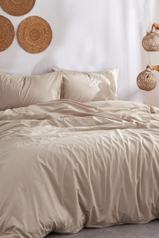Soft Kahverengi %100 Pamuklu Çift Kişilik Nevresim Takımı