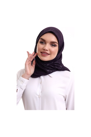 Kofra Desenli Baş Örtü - Mor