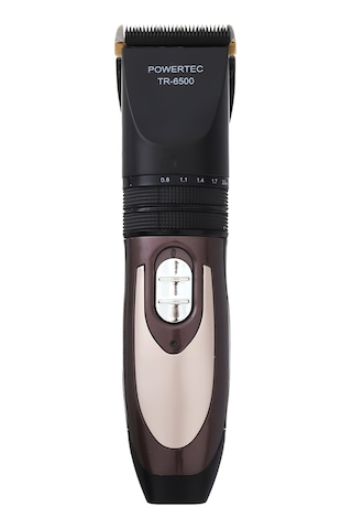 Powertec TR-6500 Şarjlı Saç Sakal Tıraş  Makinesi Kahverengi - Siyah