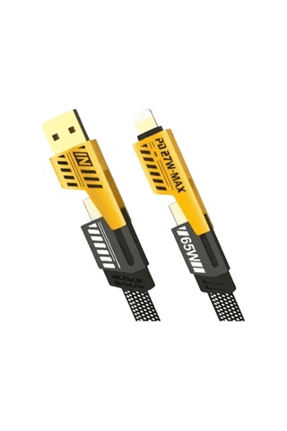 Usb Hızlı Şarj Veri Kablosu, 65w, Çoklu Bağlantı, 1.2m 0