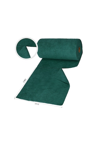 Çok Amaçlı Rulo Mikrofiber Temizlik Bezi 30x30 75 Yapraklı Koyu Yeşil Yeşil