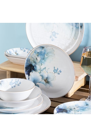 Perotti Garden Yaldızlı Stoneware 27 Parça 6 Kişilik Yemek Takımı