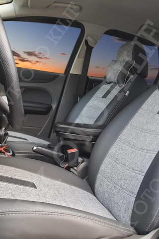 Vk Auto Ford Focus Araca Özel Koltuk Kılıfı Gri-siyah