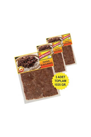 Kare Dilimli Dana Kavurma Üçlü Paket