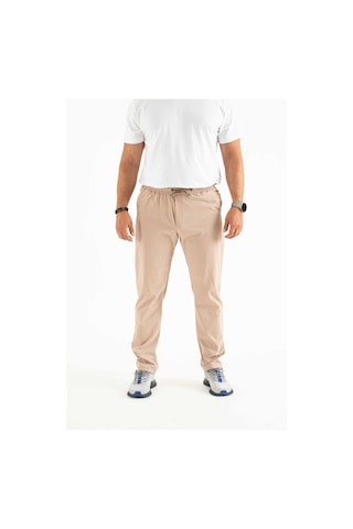 Longberg Erkek Beli Lastikli Bağcıklı Mevsimlik Jogger Spor Pantolon Bej