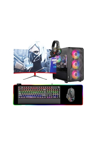 Dragos DRX6824 i5-10400F 16 GB 512 GB NVMe RTX3050 23.6" Dos Masaüstü Oyuncu Bilgisayarı