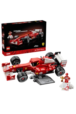 LEGO® Icons Ferrari F2004 ve Michael Schumacher 11375 - Yetişkinler için Sergileme Standı İçeren Model Yapım Seti (735 Parça)