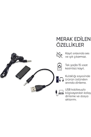32 Gb Ekstra Slim Ses Kayıt Cihazı Usb Flash Bellek Mp3 Player Mini Müzik Çalar,özel Batarya 15 Saat Kayıt