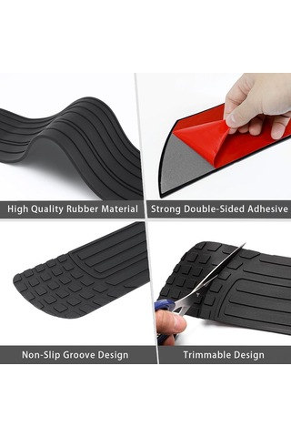 Geeksen Siyah Universal Araba Arka Tampon Koruması - Lastik Çizik Koruyucu Ve Çarpışma Önleyici Strip