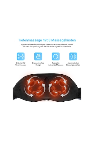 Fitleap Masaj Aleti, Boyun Sırt Omuz Masaj Aleti, Kas Ağrılarının Giderilmesi İçin Shiatsu Masajı, Işık Kızılötesi Isı Masajı