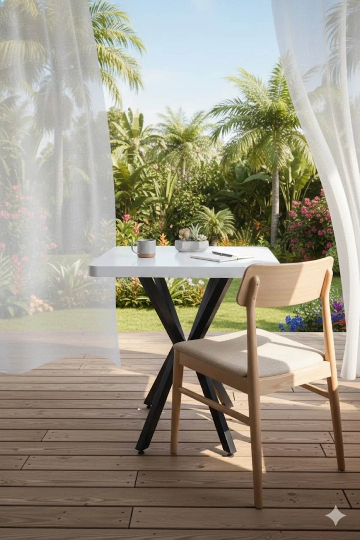 Mdf Mutfak Masası,cafe Masası ,balkon Masası, Bahçe Restoran Masası Yemek Masası 70x70 Metal Ayak Kalınlaştırmalı Beyaz