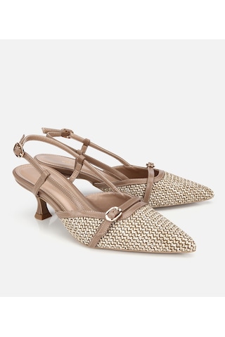 Hotiç Kadın Vizon Hasır Detaylı Arkası Açık Stiletto 01ayh320820a453 01ayh320820a453