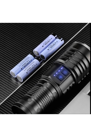 El Feneri Ultra Güçlü Led El Feneri - 12 Aydınlatma Modu, Şarj Edilebilir, Teleskopik Zoom, Rgb Yan Işık Ve Omuz Genel