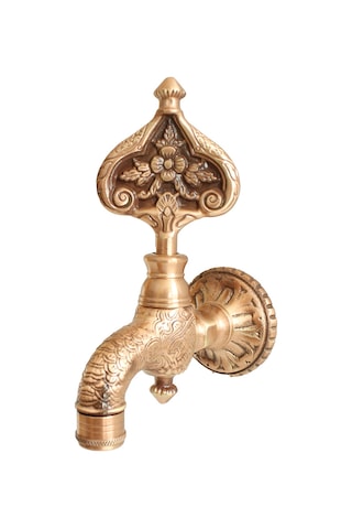 Fkn Desenli Perlatörlü Bakır Osmanlı Musluk Pembe