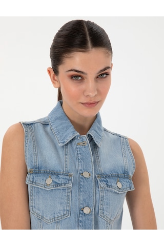 Pierre Cardin Kadın Açık Mavi Elbise Jean 50306777-vr003