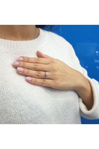 Lova F Renk 0,34 Karat Pırlanta Tektaş Yüzük - HRD Sertifikalı - 1070127