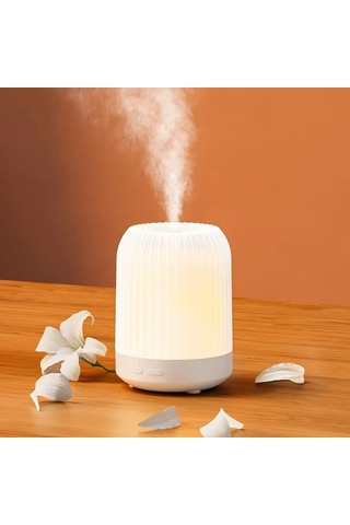 Techbloom Beyaz 1pc Aromaterapi Nemlendirici Çok Renkli Led Gece Lambası Usb Güçlü Kompakt Tasarım Esansiyel Yağ Difüzörü Hava Kalitesi Ve Ambians Artırır Ahşap