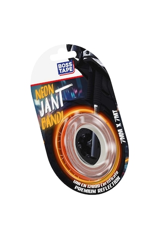 Boss Tape Neon Tekerlek Jant Seridi, 7 Mm X 7 M, Turuncu