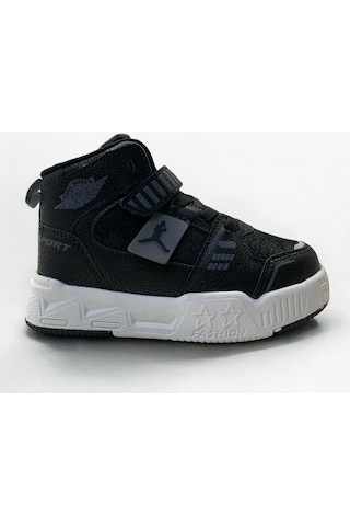 King Paolo King Hafif Çocuk Bilekli Sneaker Siyah