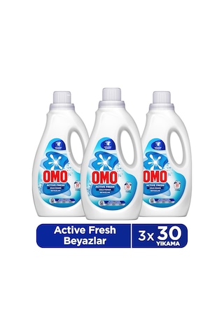 Omo Active Fresh Cold Power Beyazlar İçin Sıvı Deterjan 3 x 1500 ML