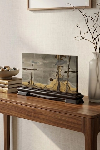 Süper Desenli Manzara Taşı Picture Jasper Dekoratif Parça 9dj