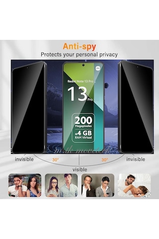 Xiaomi Redmi Note 13 Pro 4g Hayalet Ekran Koruyucu Cam 5d Zırh