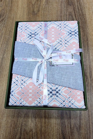 Fine Pembe Tek Kişilik Pike Takımı %100 Pamuk, Lastikli Çarşaflı Pembe