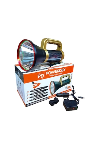 Pd-5800 20w Güneş Enerjili Şarjlı Fener Çok Renkli