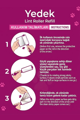 Tüy Toplayıcı Yedek Dörtlü Rulo İki Paket