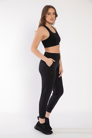 Crozwise Cepli Kadın Jogger Tayt SiYAH Siyah