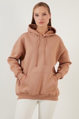 Lela Regular Fit Pamuklu Kapüşonlu Yaka Şardonlu Kışlık 2'Li Paket Bayan Sweat 5863854S2 Ekru-Bisküvi