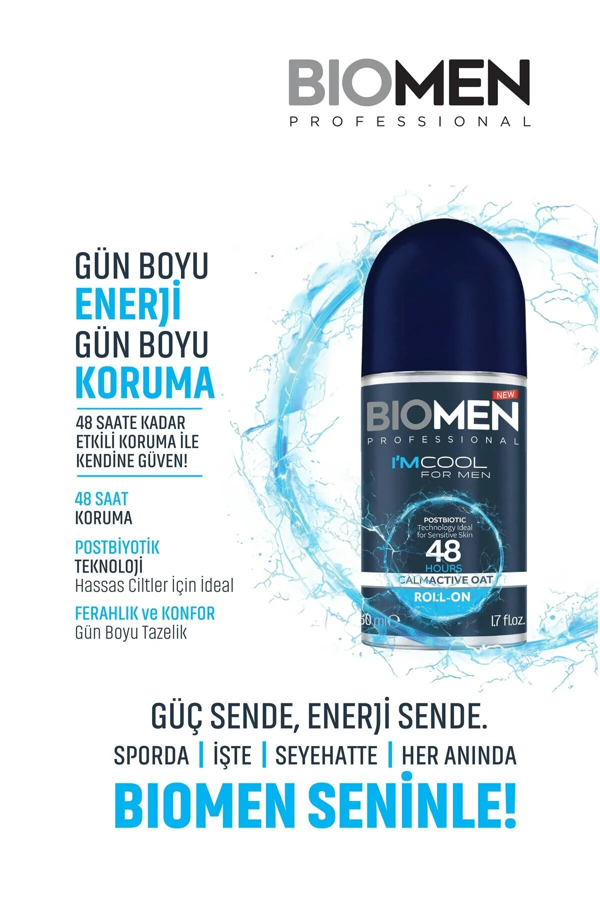 Body Sprey For Men Ferahlatıcı Etki I'm Cool 175 Ml & Roll-on For Men Ferahlatıcı Etki I'm Cool 50 Ml