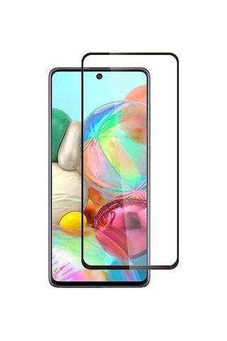 Logis Samsung Galaxy Uyumlu A51 Antistatik 5d Tam Kaplayan Ekran Koruyucu Cam