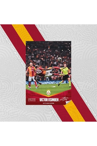 Galatasaray X Juventus - Victor Osimhen İmzalı Statik Poster