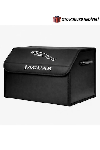 Jaguar Marka Logolu Oto Bagaj Organizer Çanta Oto Bagaj Çantası 2 Bölmeli Suni Deri Boyutlar : 48 Cm X 31 Cm X 29 Cm