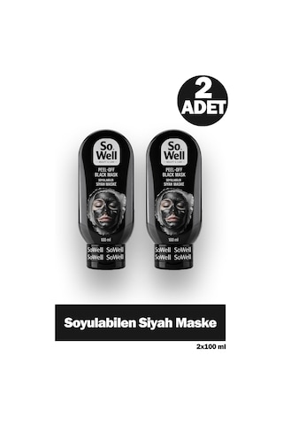 So Well Black Mask Soyulabilen Siyah Maske 100 Ml 2 Adet