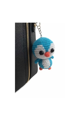 Bdphome Amigurumi Penguen Anahtarlık Mavi