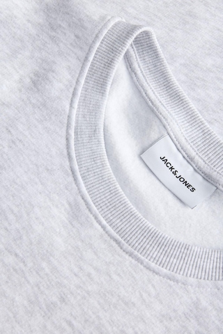 Jack & Jones Jjrush Erkek Sweatshirt Bisiklet Yaka Rahat Günlük Pamuklu Gri