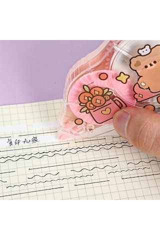 Xindoker Renkli Makaron Düzeltme Bandı - 30 Metre Uzunluk, Pembe, Yeşil, Mavi Seçenekleri Gümüş