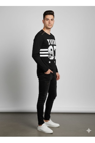 Mevsimlik Erkek Yb Sweatshirt Siyah