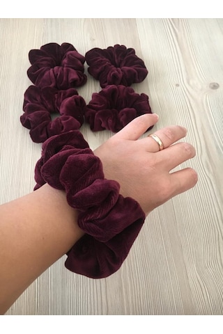 Simit Toka Bordo Kadife Kumaş Bordo