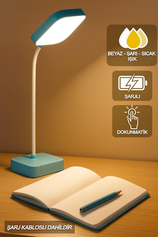 Petrıx 1954 Şarjlı Dımerlı 20 Led 3 Renk Masa Lambası Yeşil