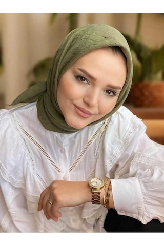 Bambu Kraş Eşarp Tesettür Giyim, Hafif, Rahat, Şık, Yüksek Kalite, Hijab, Scarf, Shawl Haki