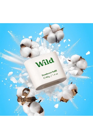 Wild Refill Yedek Stick Deodorant İçi %98 Doğal Formül - Fresh Cotton & Sea Salt 40 Gr