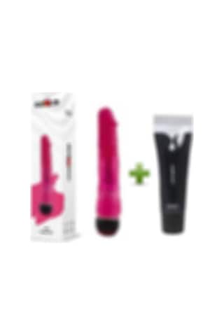 Truva Shop Crazy Bull Titreşimli 18 CM Kırmızı Jel  Dildo + Kaydırıcı
