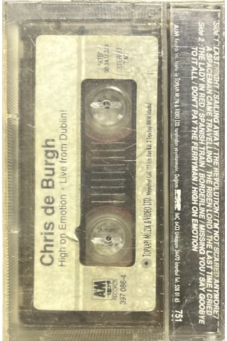 Plak Değildir Kaset Tir Chris De Burgh High On Emotion Live Fro