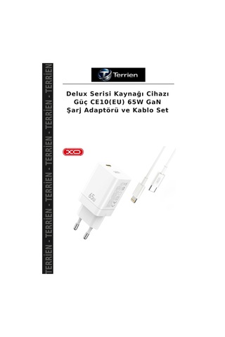 Delux Serisi Kaynağı Cihazı Güç Ce10 Eu 65w Gan Şarj Adaptörü Ve Kablo Set