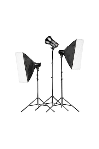 Deyatech 400 W 3'lü Stüdyo Paraflaş Set